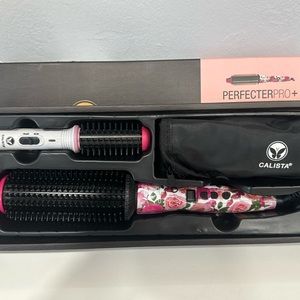 Calista Perfecter Pro Heated Round Brush with GoGo Mini brush ( Rose whi…